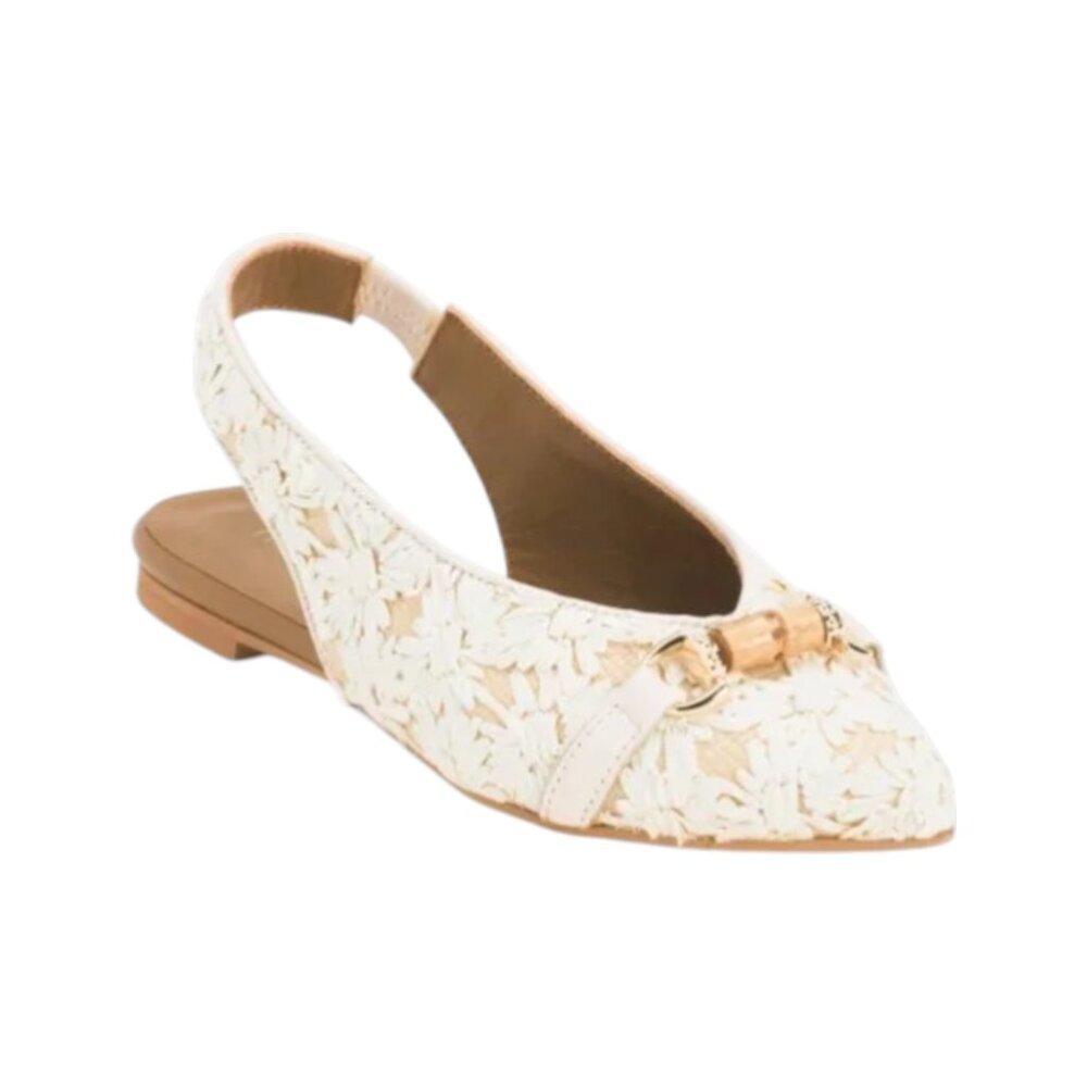 NILA & NILA Made In Italy Embroidered Sling Back Shoes